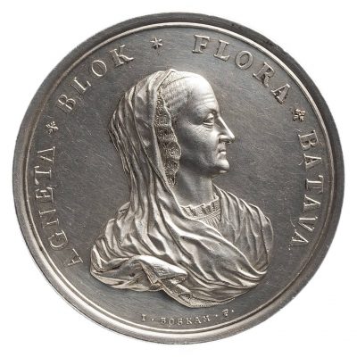 Achterzijde Zilveren Penning - Agnes Block